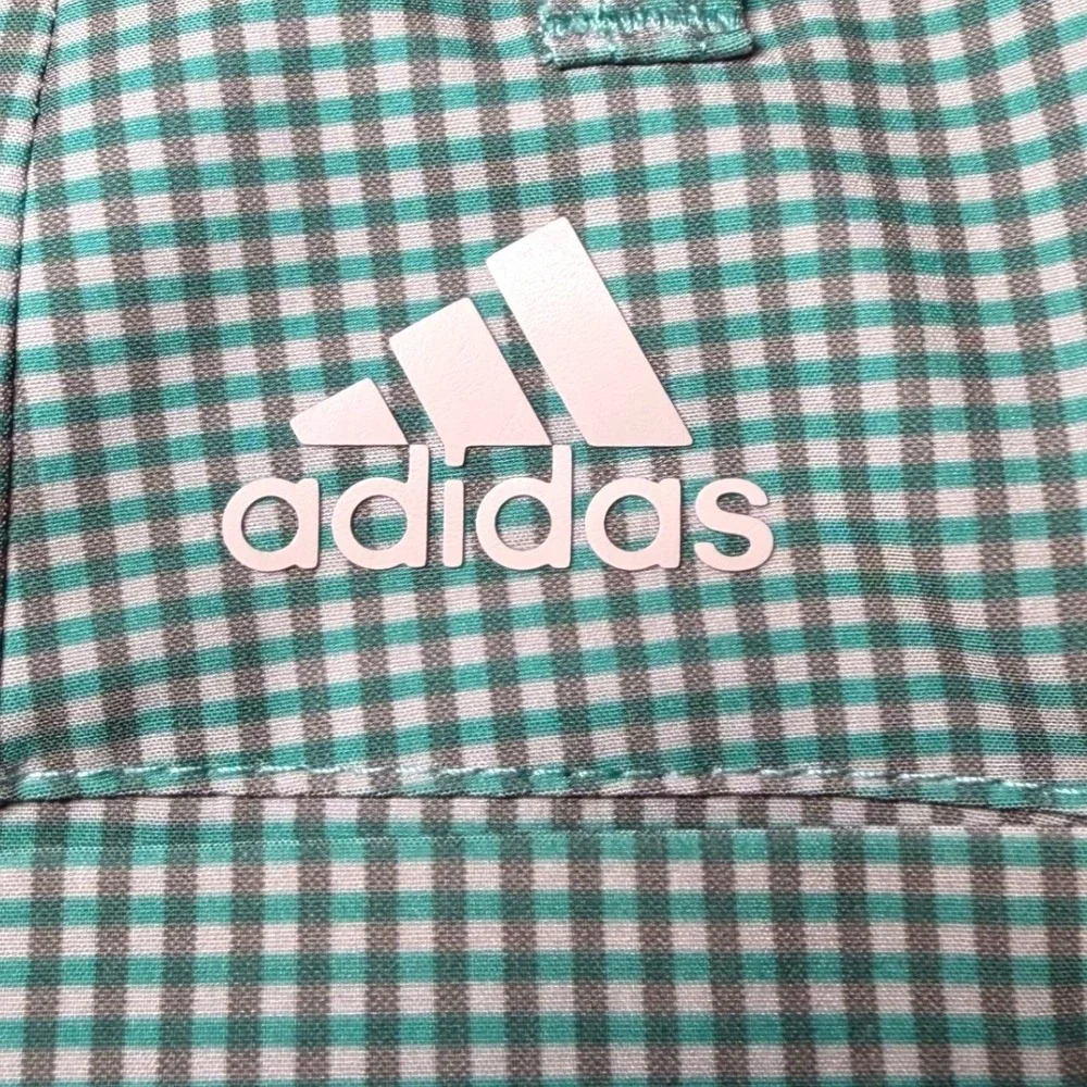 Adidas Mens Size 30 Ultimate 365 Golf Shorts Green White Gingham Check Preppy